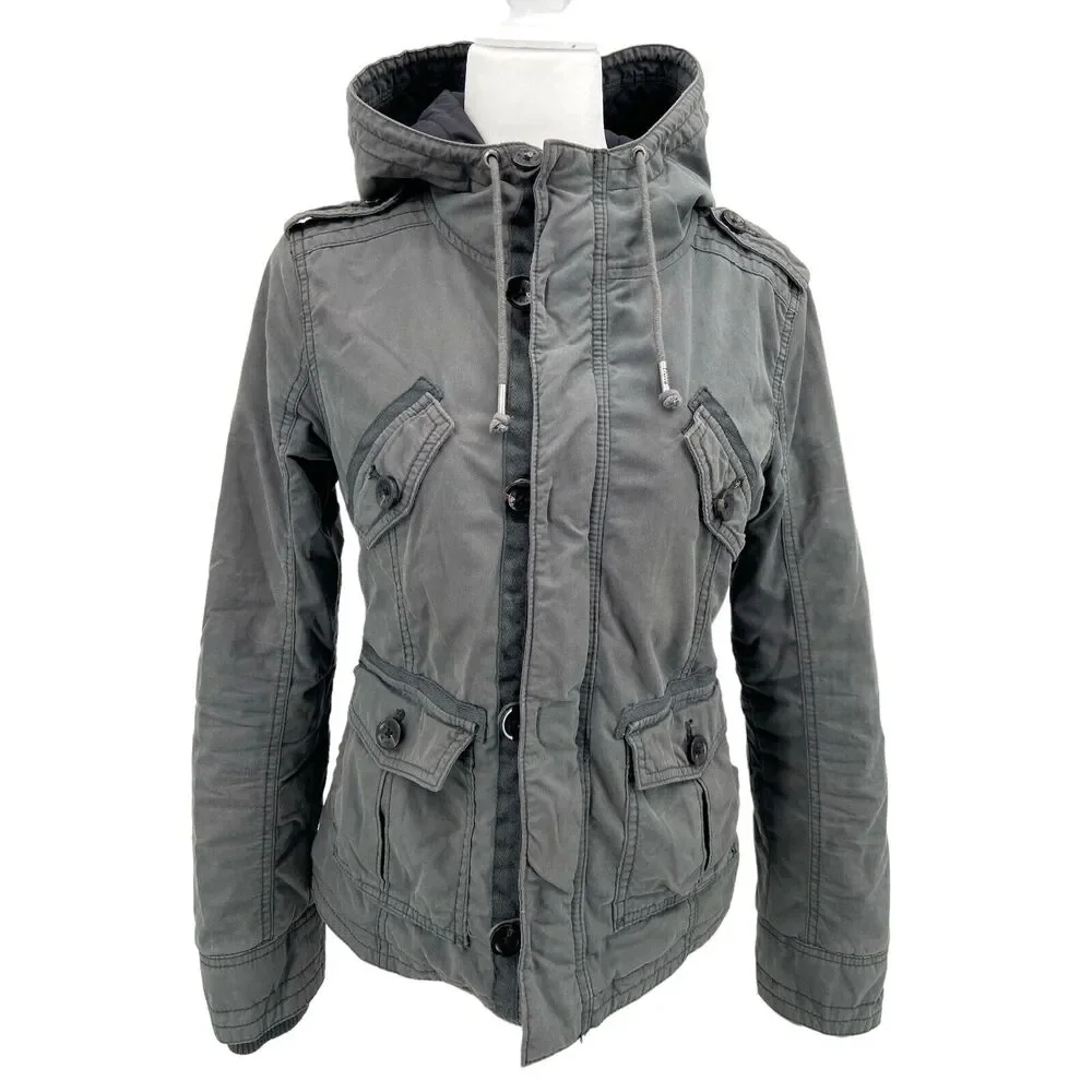 TNA Platoon Women’s Military Style‎ Green Jacket Sz Small